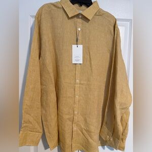 Murano Men's Yellow Button Down Shirt